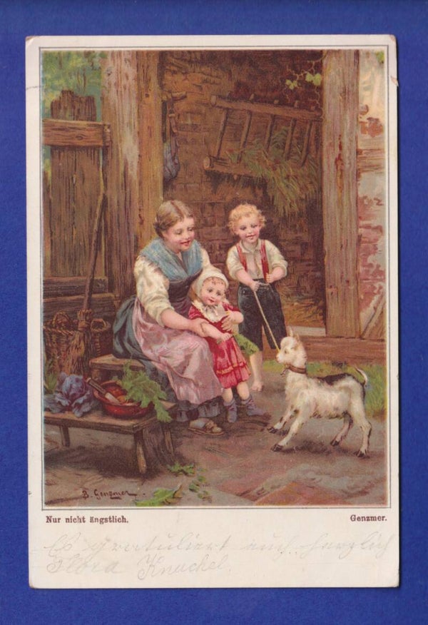 ENFANT - Avec maman et la chèvre // pli d'angle //