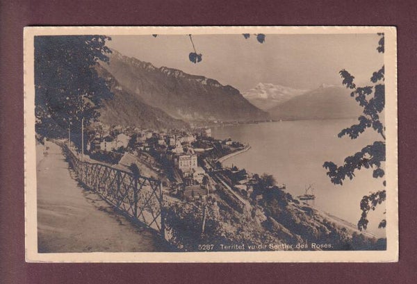 TERRITET vu du sentier des roses - 1919