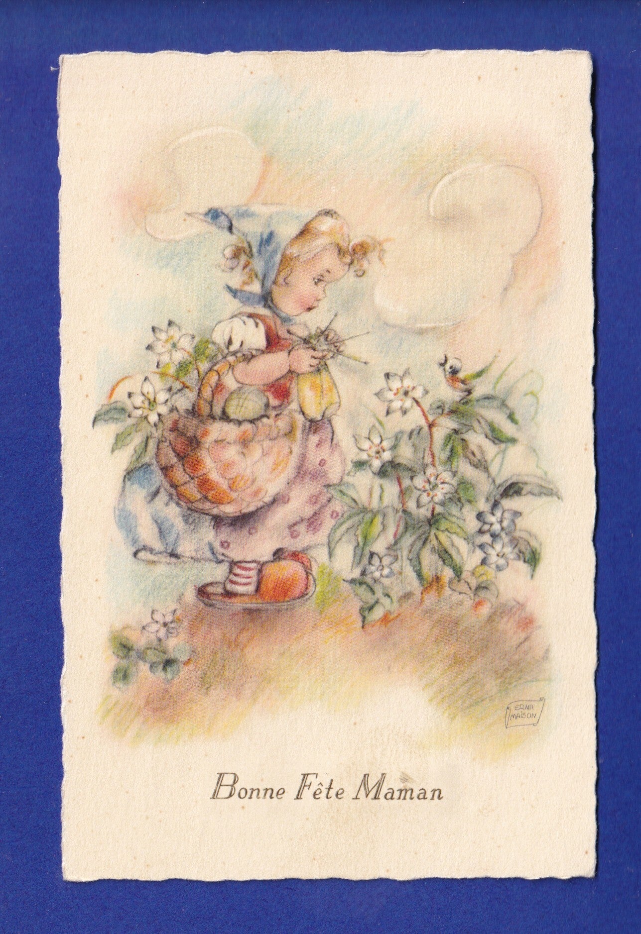 ENFANT - Jeune fille et fleurs - Erna Maison