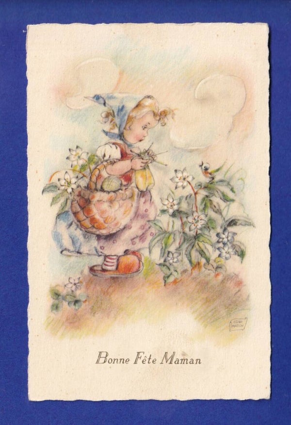 ENFANT - Jeune fille et fleurs - Erna Maison