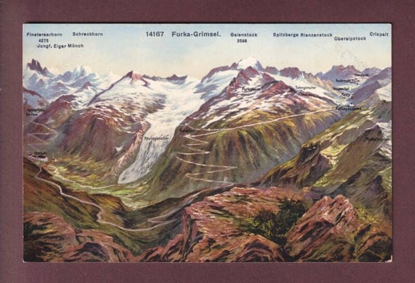 RHONEGLETSCHER und Umgebung - Vogelschau