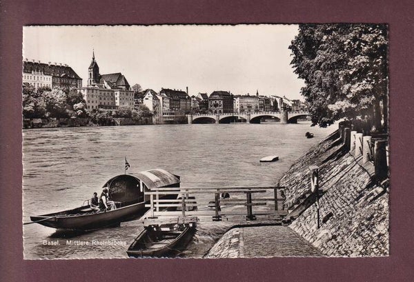 BASEL - Mittlere Rheinbrücke - Boot