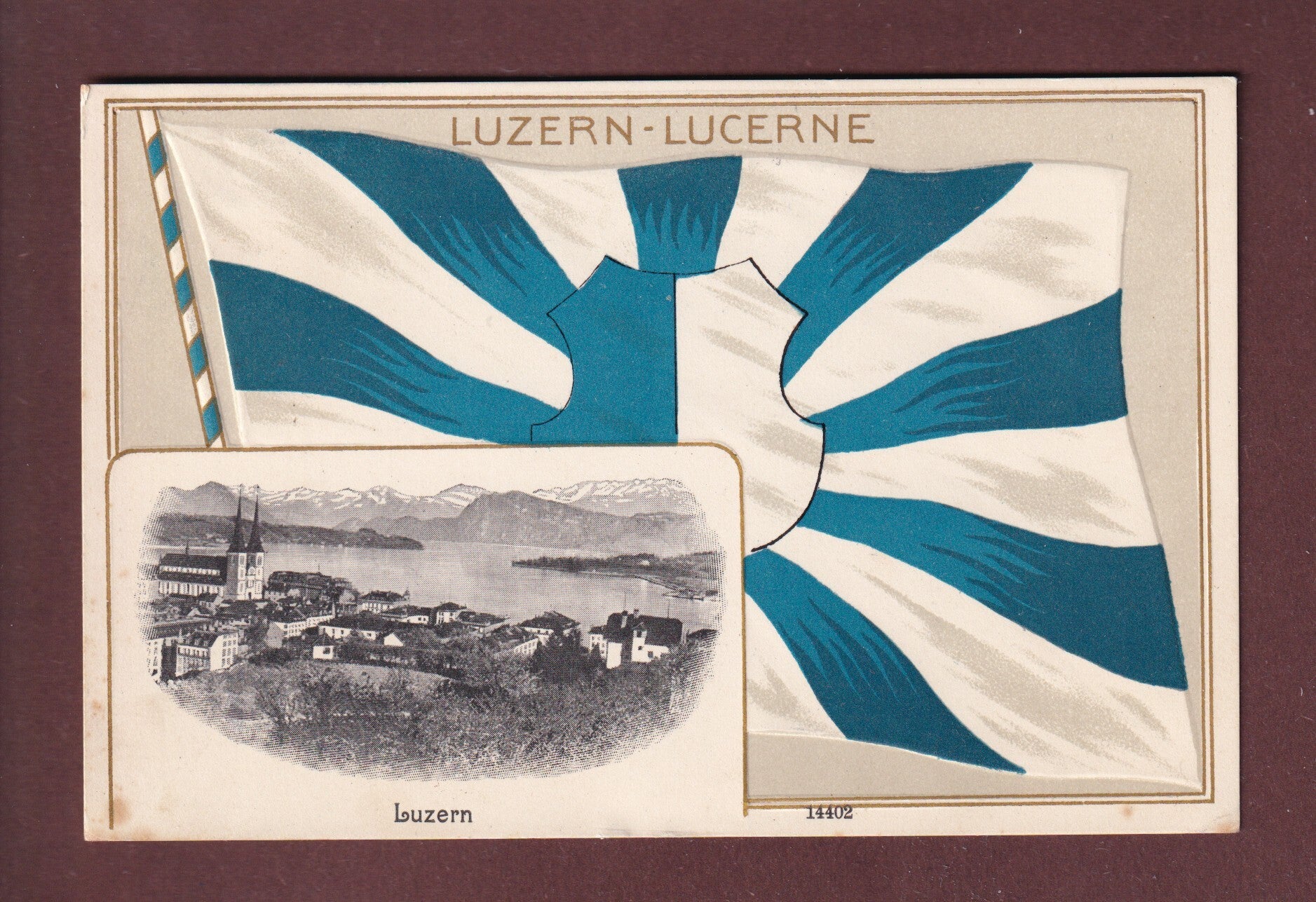 LUZERN - Fahne - 1909 Präge