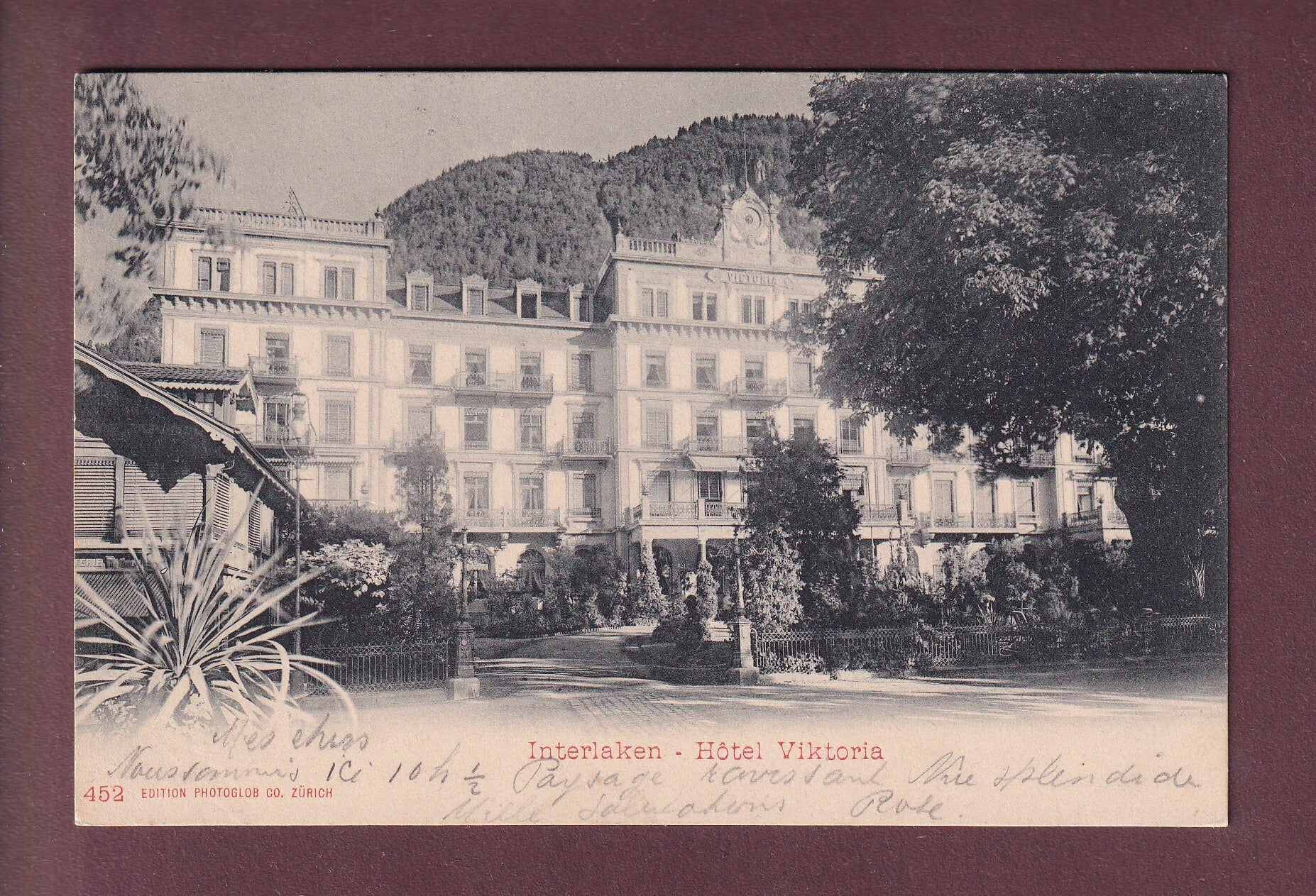 INTERLAKEN - Hotel Viktoria - 1900 Langstempel