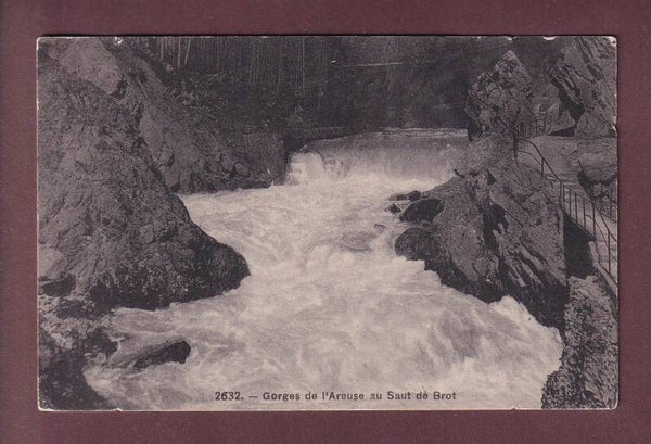 GORGES DE L'AREUSE au Saut de Brot - 1911
