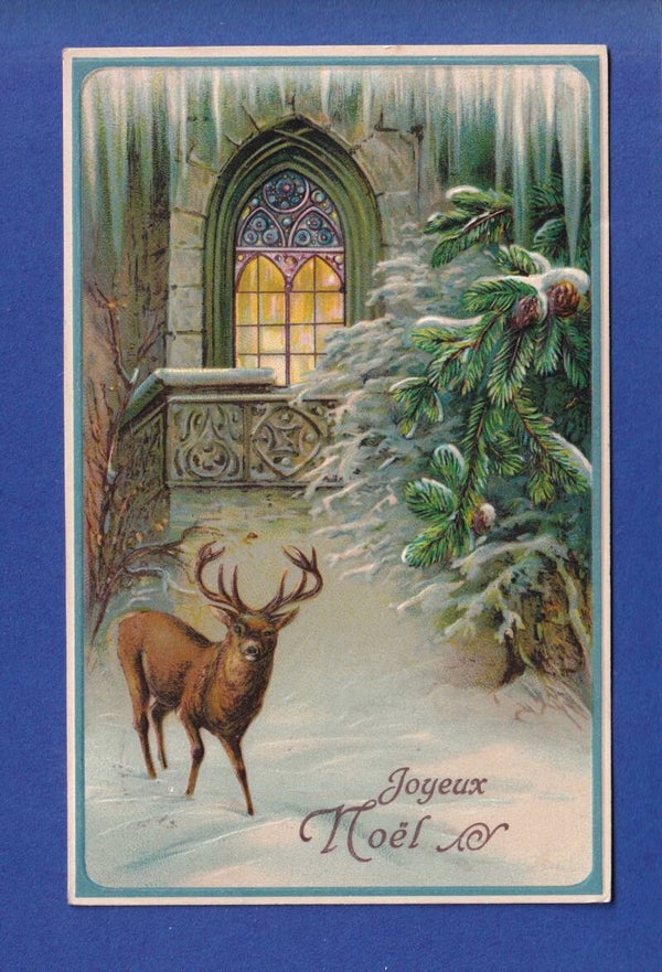 NOËL - Cerf - Neige - 1912