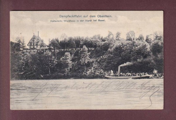 WALDHAUS IN DER HARDT bei Basel - 1908 // Rück verletzt //
