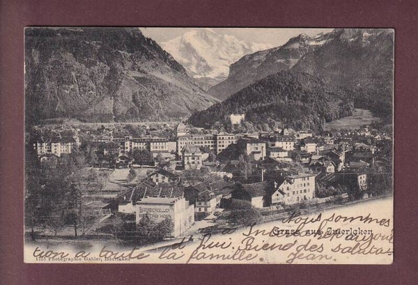 Gruss aus INTERLAKEN - Lagerbierkeller - 1902