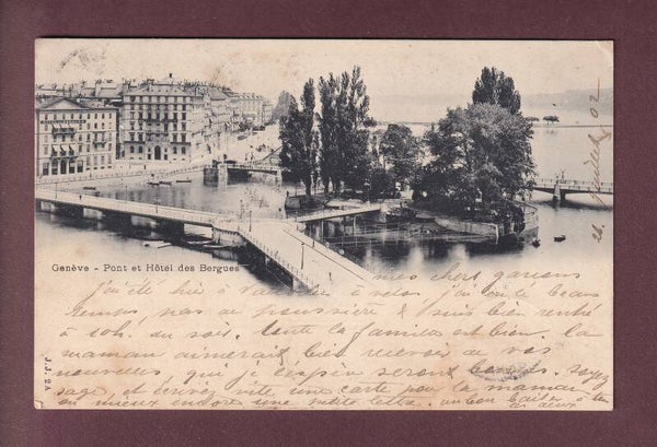 GENEVE - 1902 affranchissement mixte UPU (!) + type chiffre