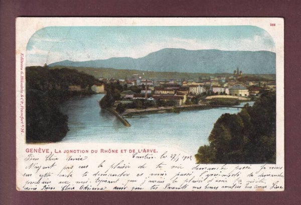 GENEVE - Jonction Rhône et Arve - 1902
