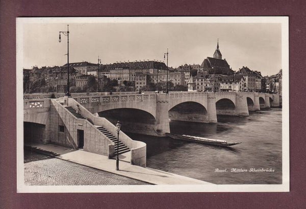 BASEL - Mittlere Rheinbrücke - 1930