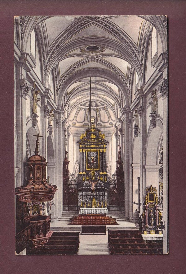 LUZERN - Inneres der Hofkirche - 1912