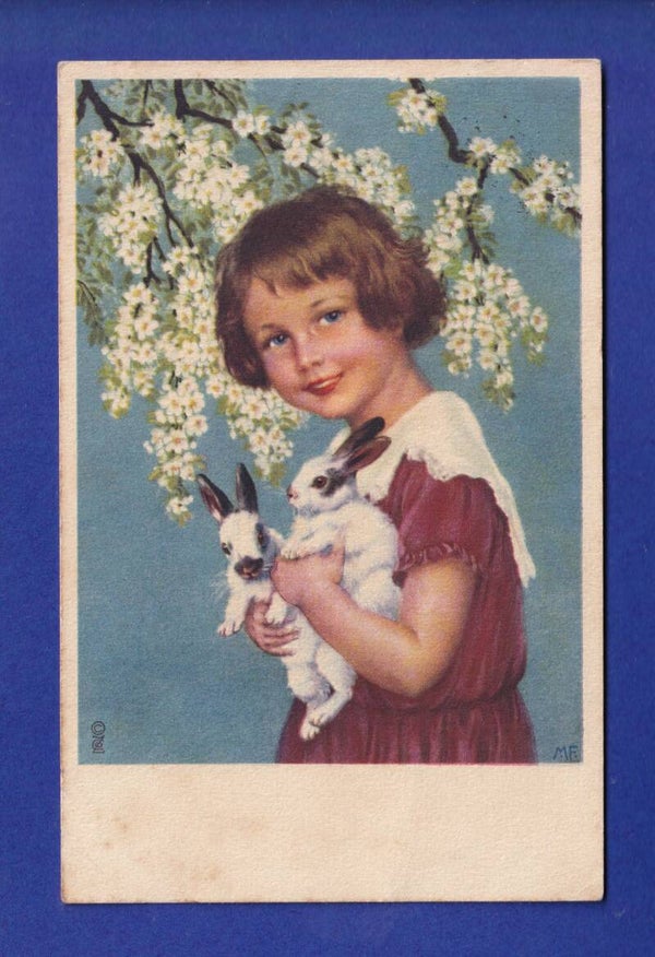 ENFANT - Jeune fille et lapin