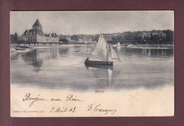 LAUSANNE - Ouchy - Château  - Voilier - 1903