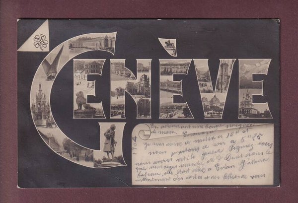 GENEVE écrit en Multivues - 1904