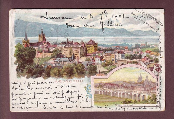 LAUSANNE - 1902 Litho Loeb