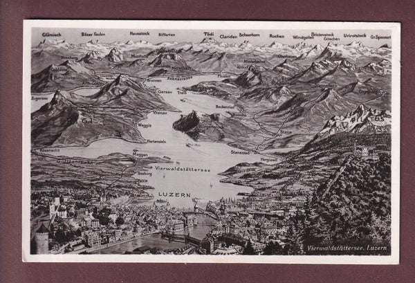 LUZERN und Umgebung - Vogelschau