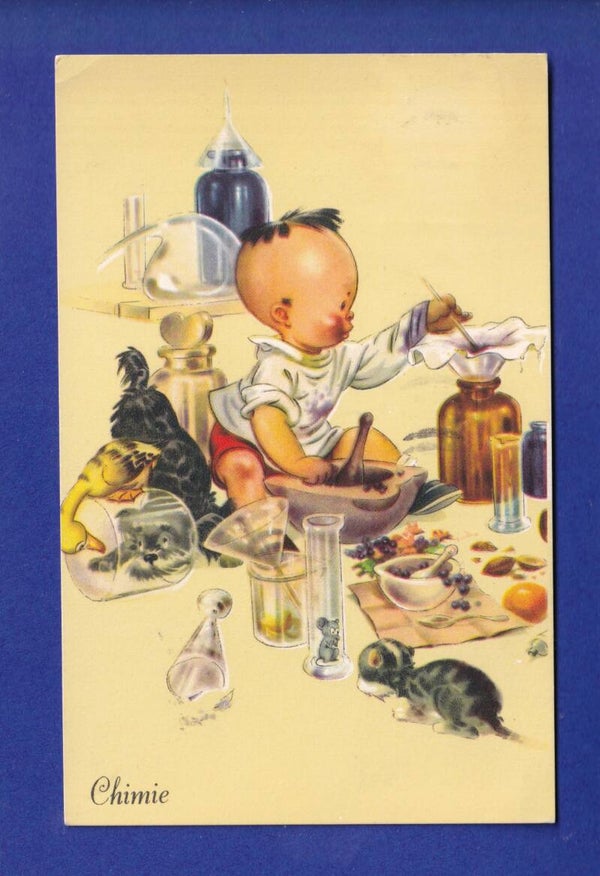 ENFANT - Garçon aux études - Chimie