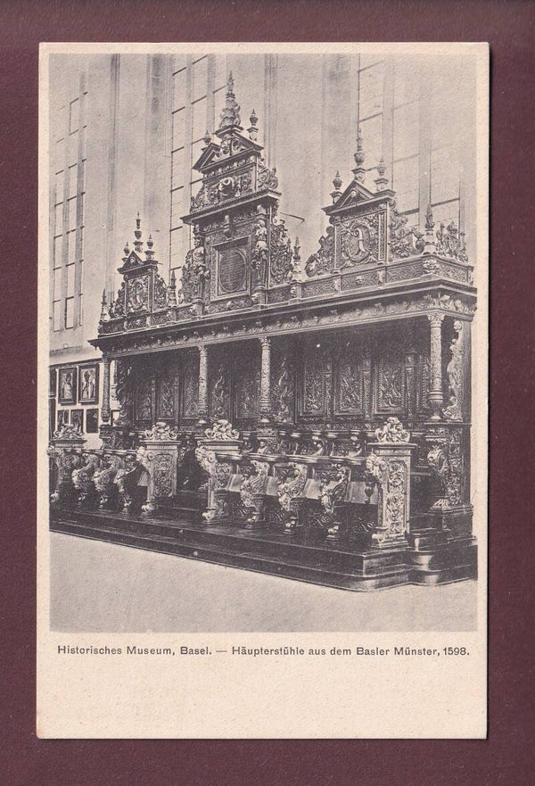 BASEL - Museum - Häupterstühle aus dem Münster