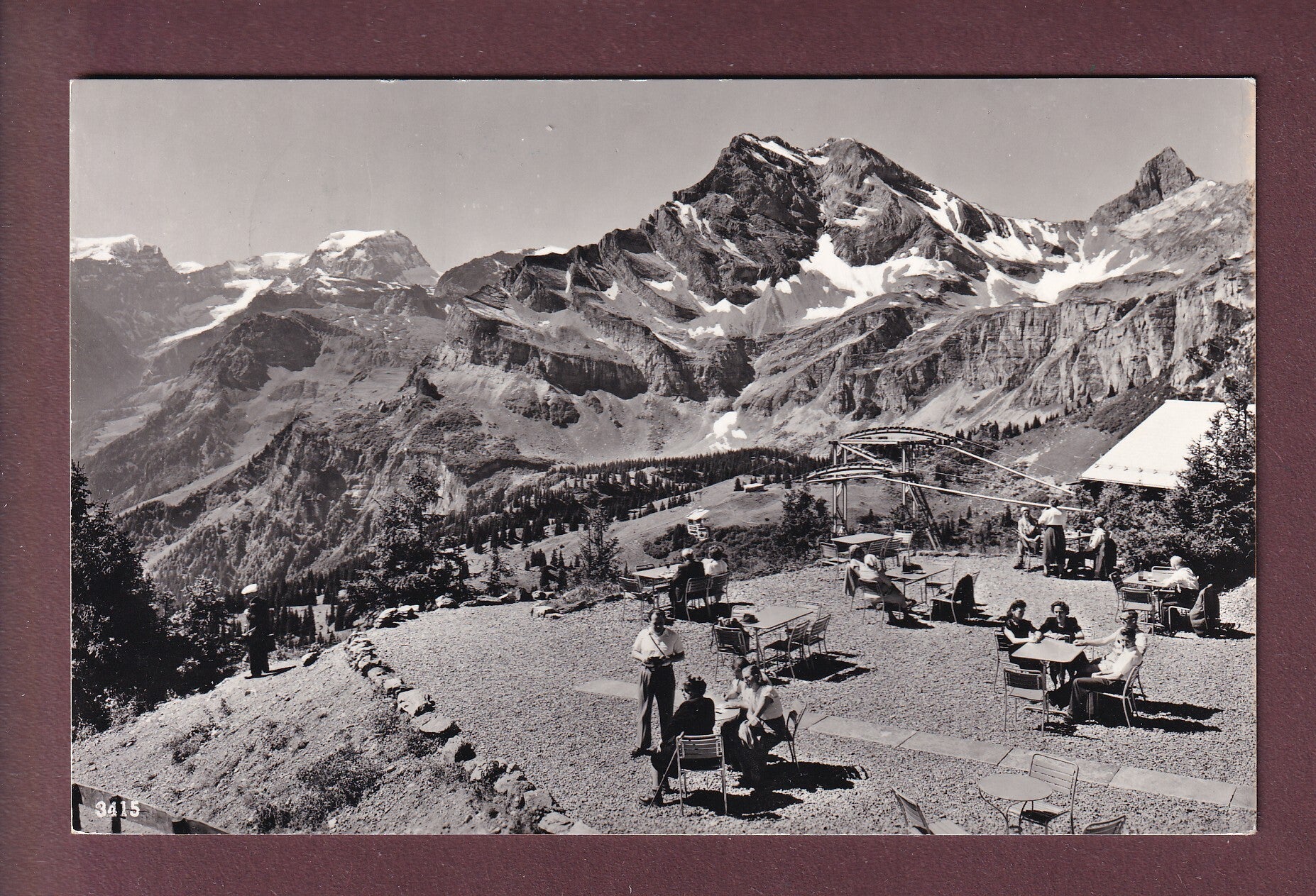 BRAUNWALD - Ausblick vom Berghaus Gumen - 1968