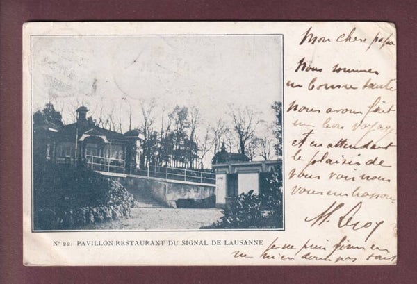 Restaurant du SIGNAL DE LAUSANNE - 1901 // pli d'angle //