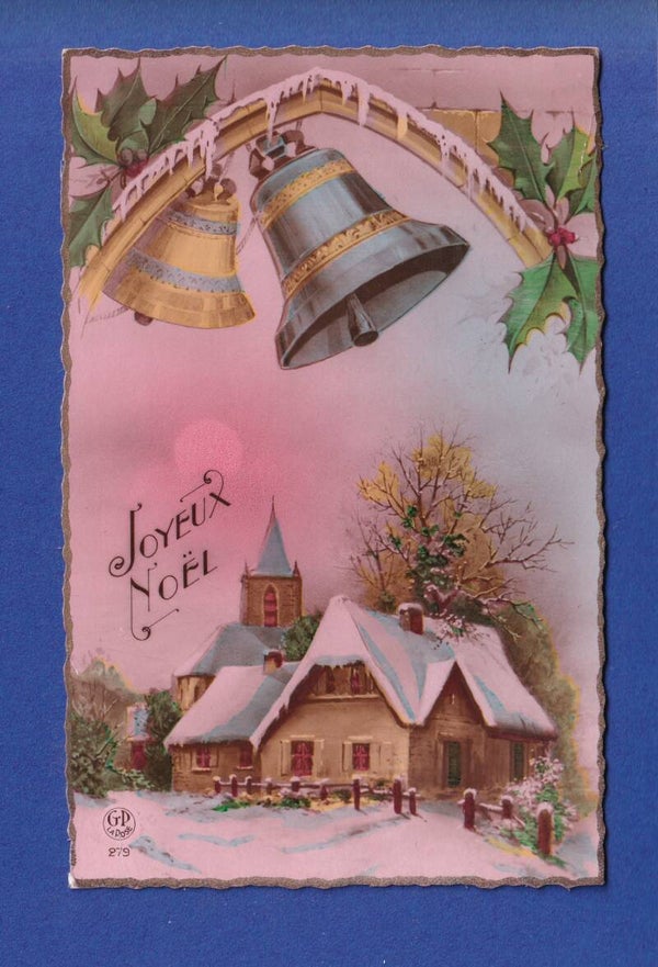 NOËL - Cloche - Houx - 1953