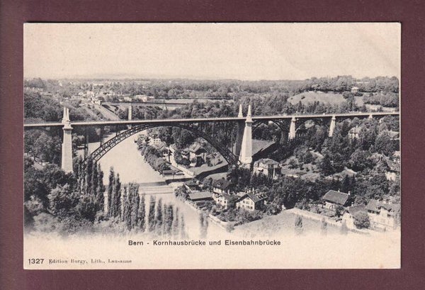 BERN - Kornhausbrücke und Eisenbahnbrücke