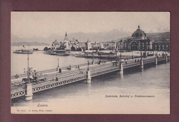 LUZERN - Seebrücke - Schiff - Bahnhof