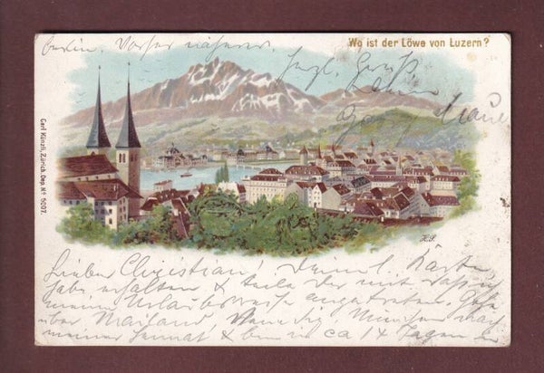 Wo ist der Löwe von LUZERN ? - 1900