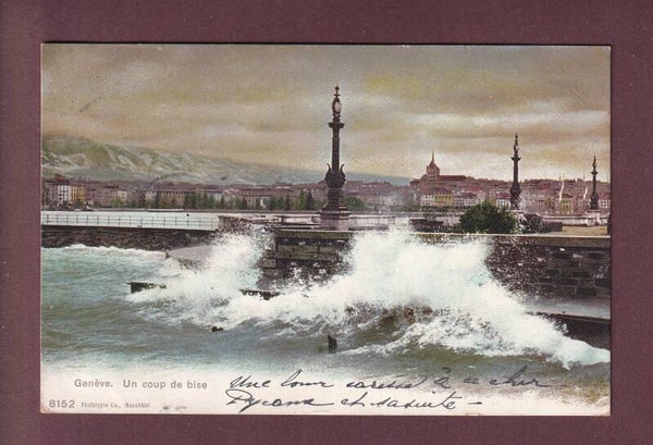 GENEVE - Un coup de bise - 1906