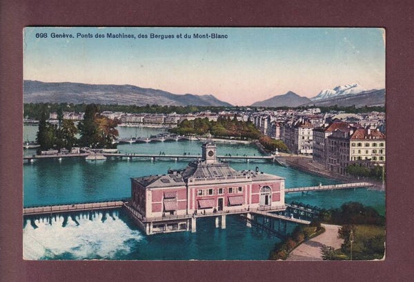 GENEVE - Pont des machines - 1928
