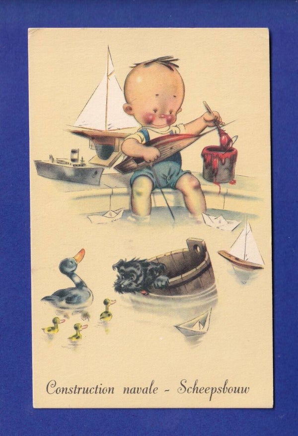ENFANT - Garçon aux études - Construction navale