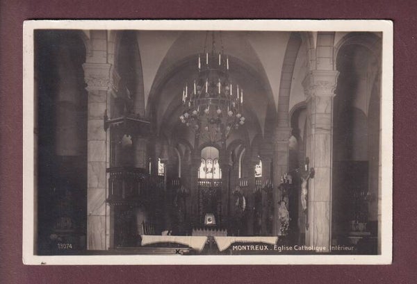 MONTREUX - Intérieur de l'Eglise - 1925