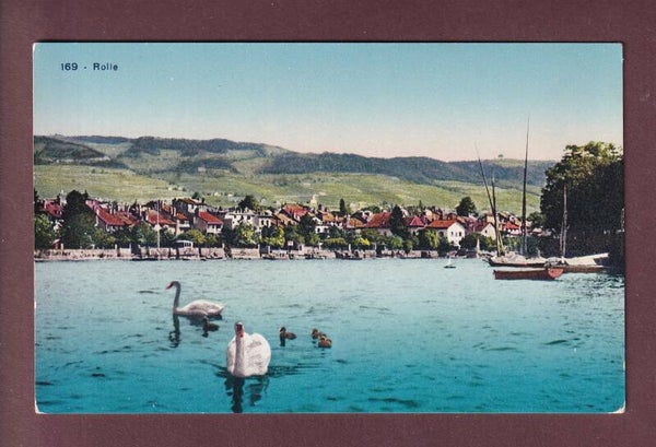 ROLLE depuis le lac - Cygnes