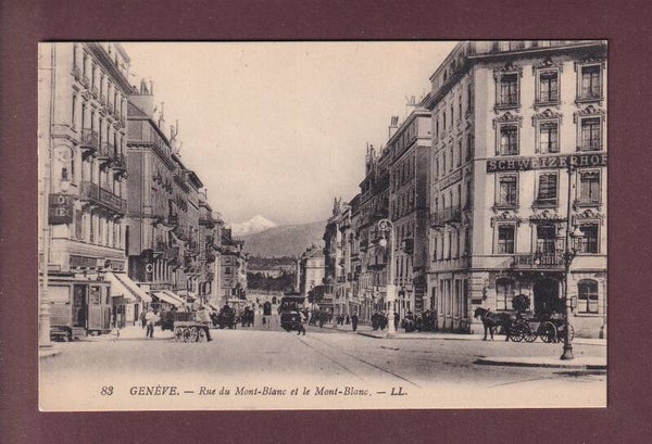 GENEVE - Rue du Mont-Blanc - Attelage