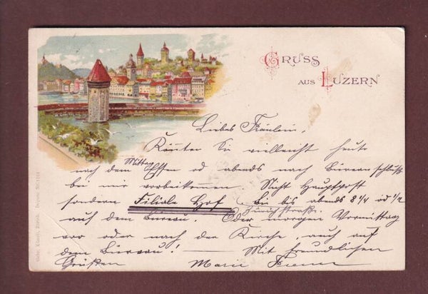 Gruss aus LUZERN - 1900 // Eckbug //