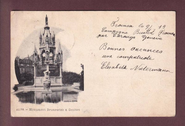 GENEVE - Monument Brunswick - 1899