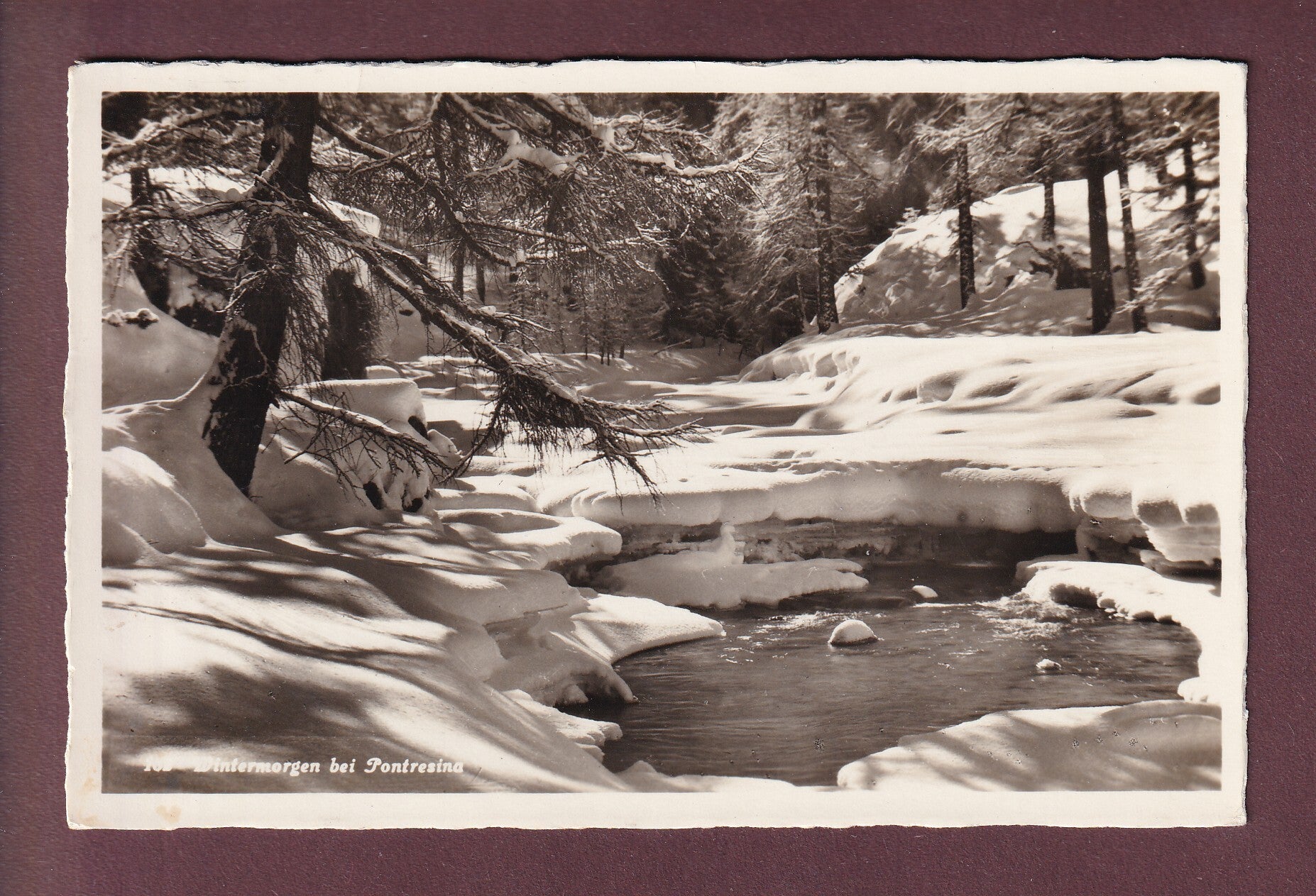 Wintermorgen bei PONTRESINA - 1936