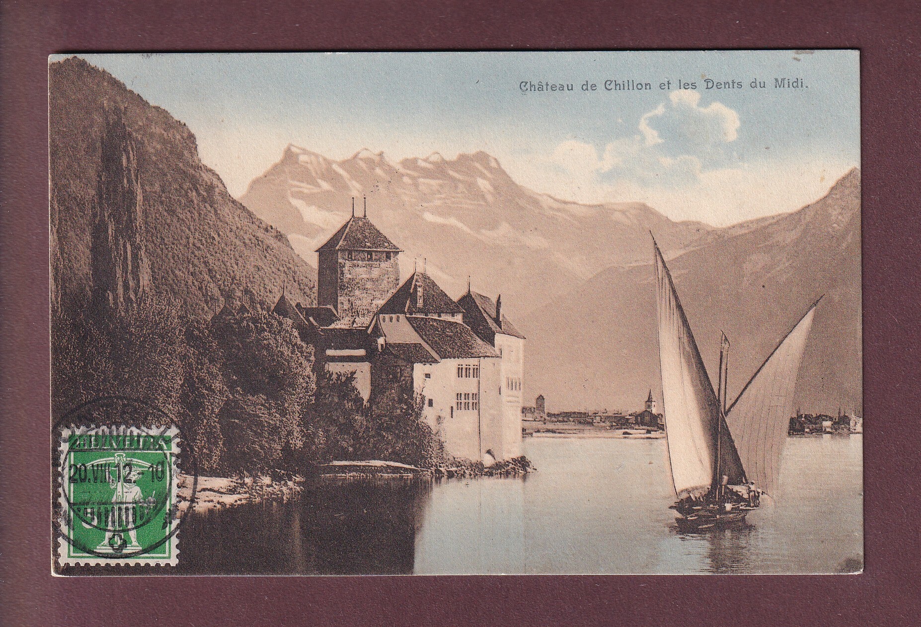 Château de CHILLON - Barque du Léman - 1912