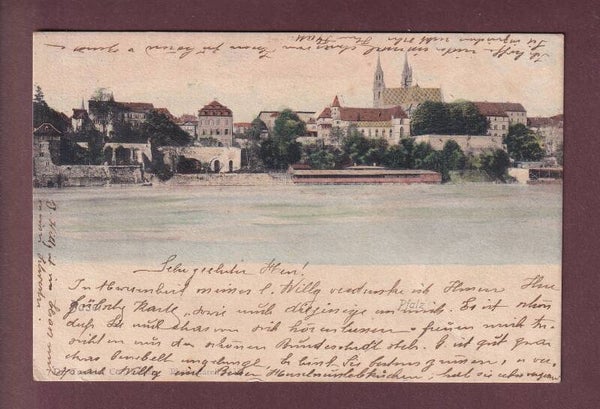 BASEL - Pfalz - 1899 // Rück verletzt //