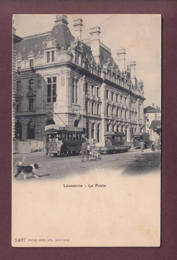 LAUSANNE - La Poste - Tram