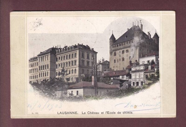 LAUSANNE - Château et Ecole de chimie - 1903