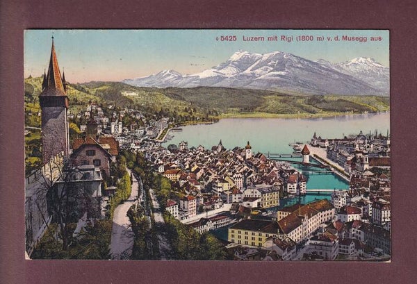 LUZERN und Rigi v. d. Musegg - 1921