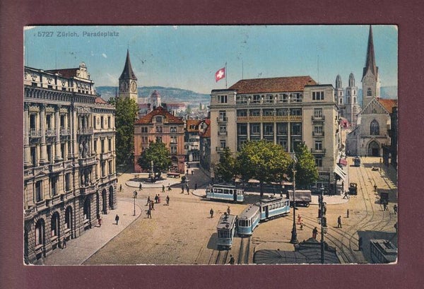 ZÜRICH - Paradeplatz - Tram - 1927