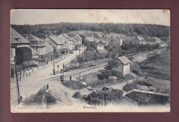 BONCOURT - Chemin de fer - 1905 // pli //