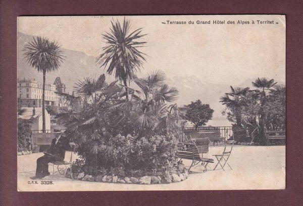 TERRITET - Terrasse du Grand Hôtel des Alpes - 1905