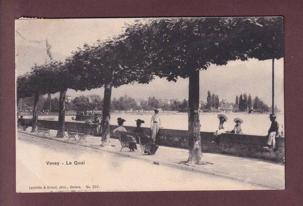 VEVEY - Le Quai - 1906 // pli d'angle marqué //