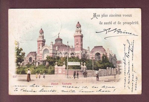 ZÜRICH - Tonhalle - 1901 Vœux