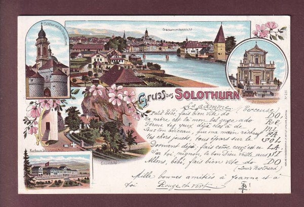 Gruss aus SOLOTHURN - 1897 Litho Guggenheim