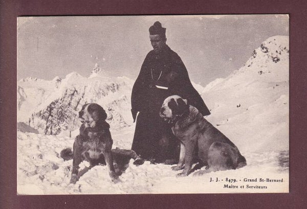 GRAND-SAINT-BERNARD - Maître et chiens